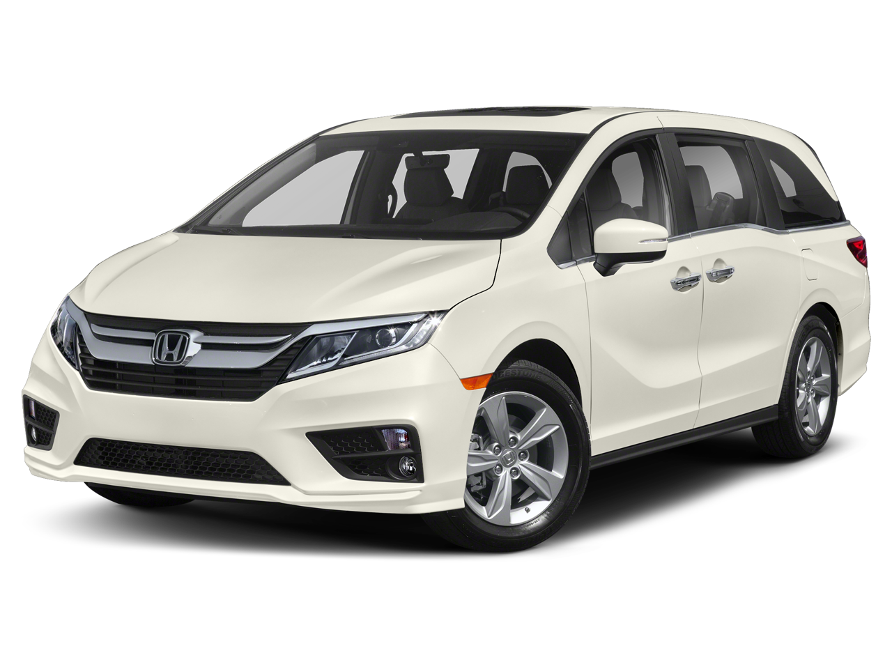 2019 Honda Odyssey EX-L in White — front three-quarter view