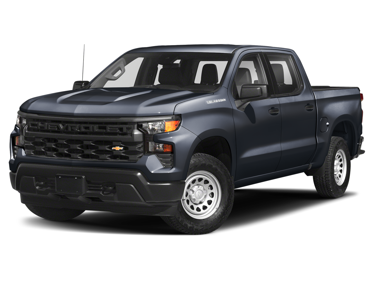 2023 Chevrolet Silverado 1500 LT in Dark Ash Metallic — front three-quarter view