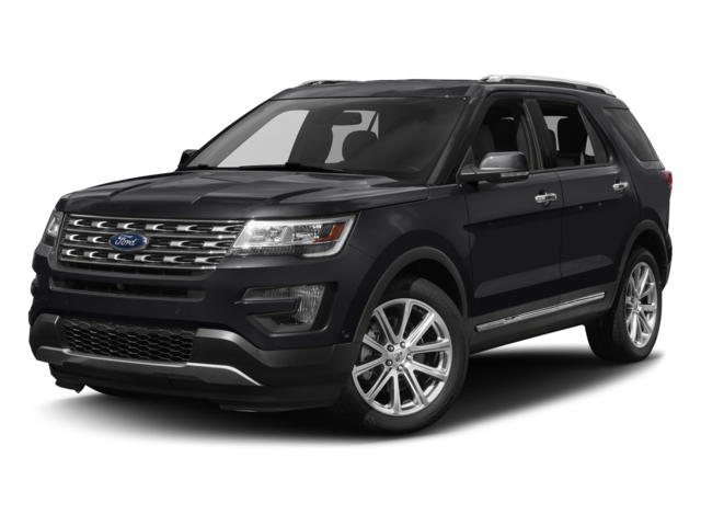 2017 Ford Explorer Base in Ingot Silver — front three-quarter view