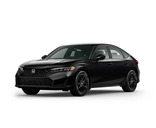 2026 Honda Civic Sport in Crystal Black Pearl — front three-quarter view