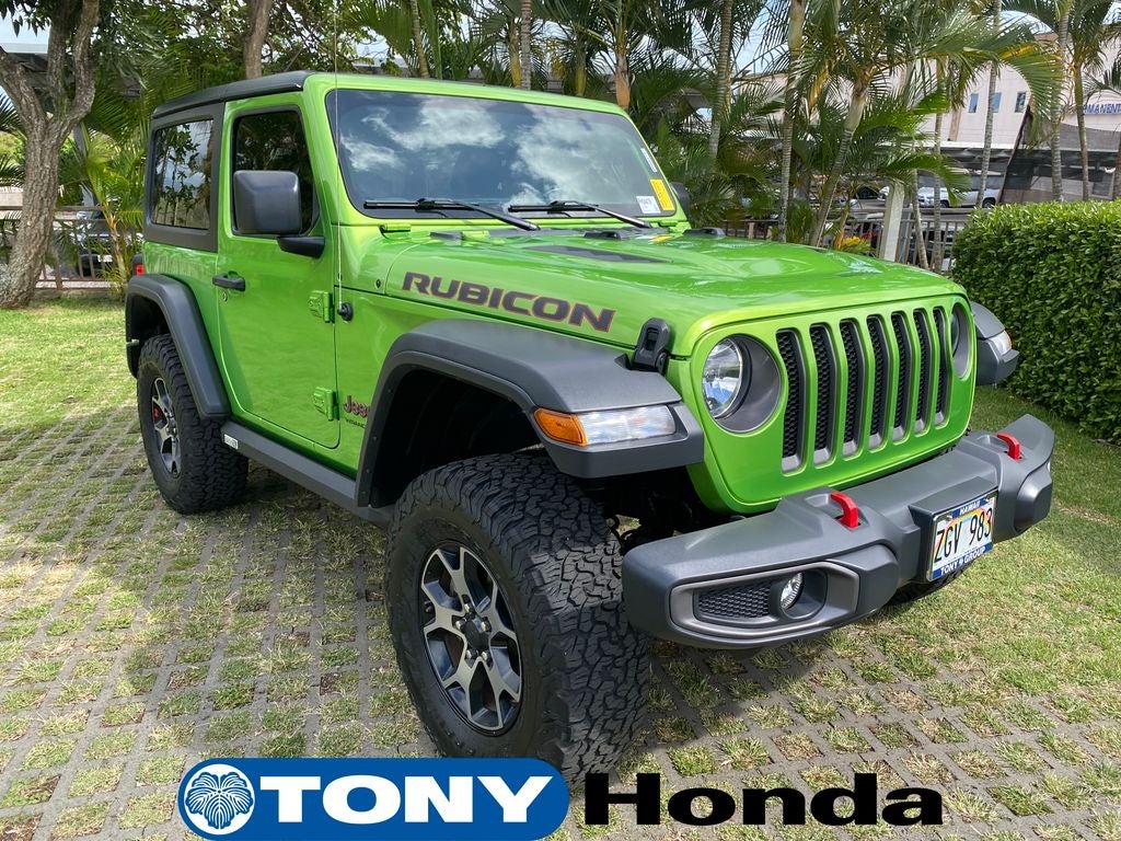 2018 Jeep Wrangler Rubicon in Mojito! Clearcoat — front three-quarter view