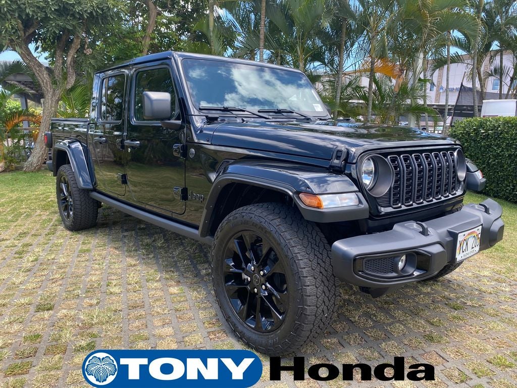 2025 Jeep Gladiator Nighthawk in Black Clearcoat — front three-quarter view
