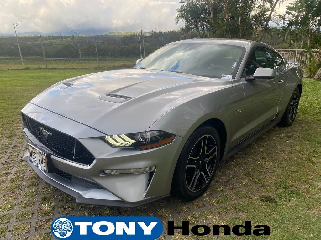 2021 Ford Mustang — rear three-quarter view