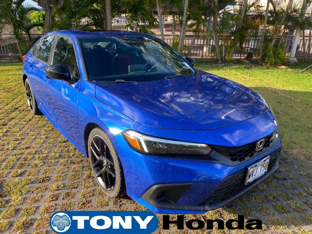 2022 Honda Civic Si in Blue — front three-quarter view