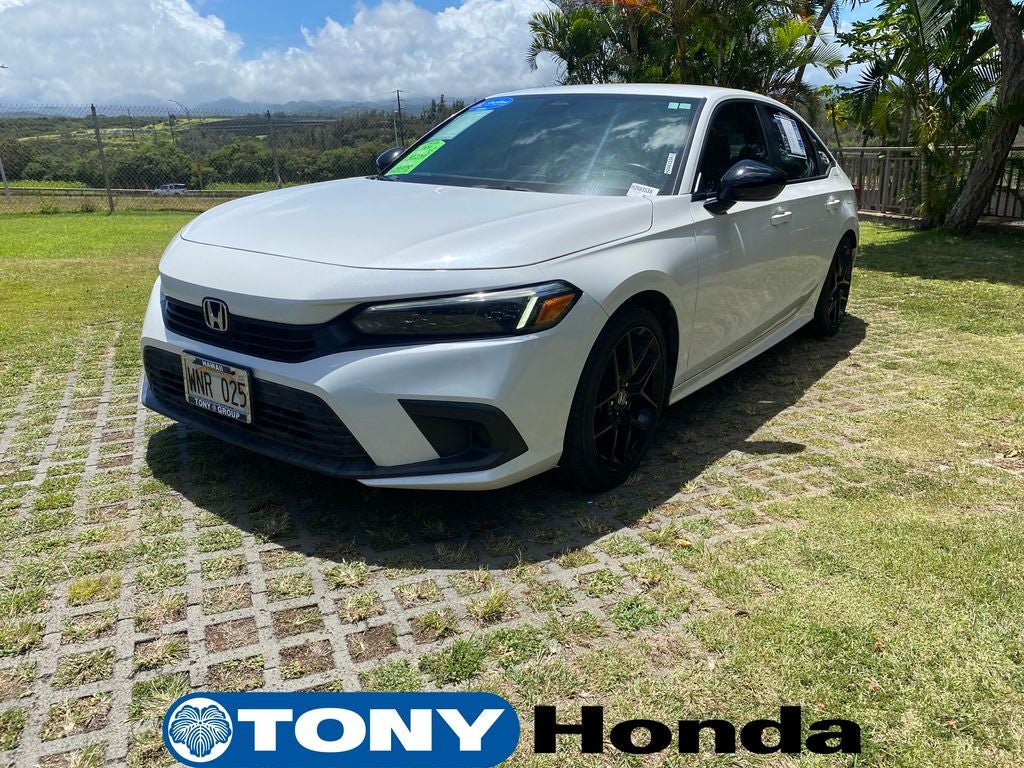 2022 Honda Civic — rear three-quarter view