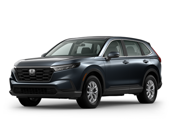 2026 Honda CR-V LX in Meteorite Gray Metallic — front three-quarter view