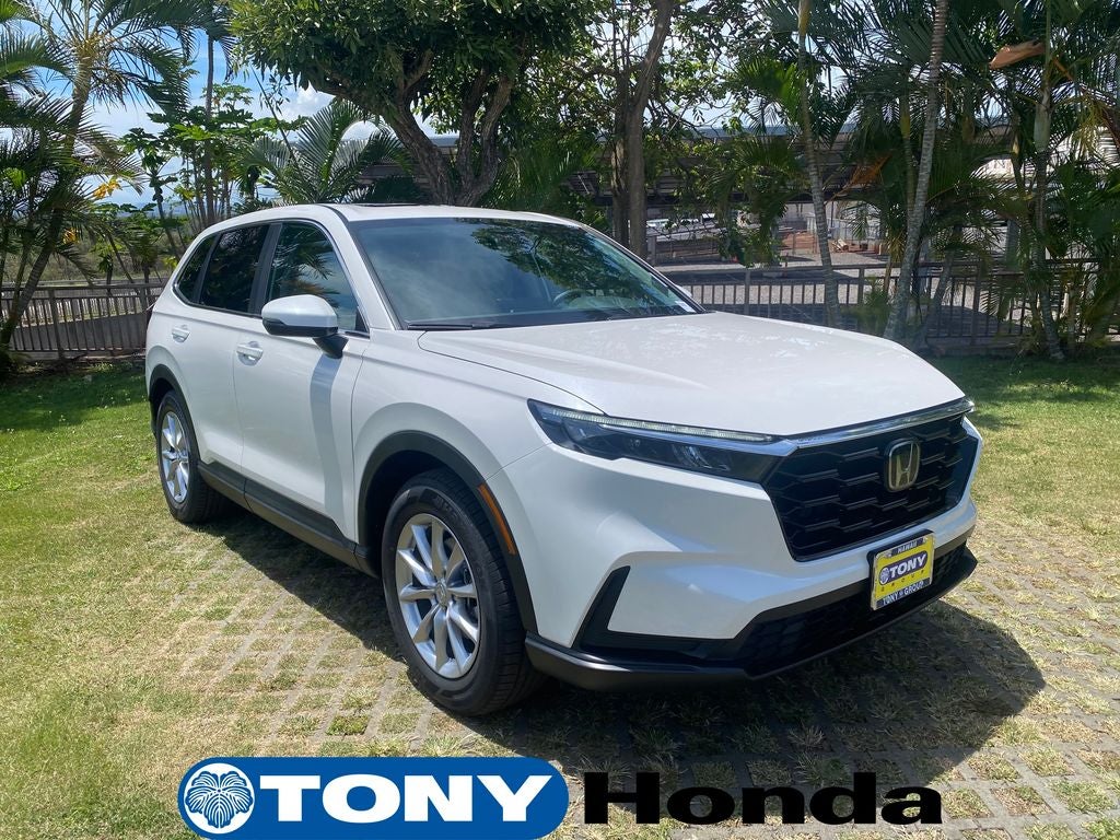 2026 Honda CR-V EX in Platinum White Pearl — front three-quarter view