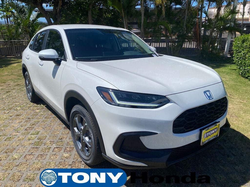 2027 Honda HR-V LX in Platinum White Pearl — front three-quarter view
