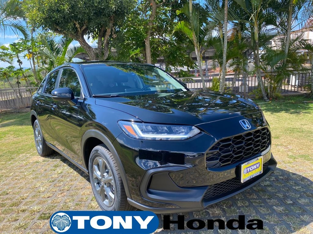 2027 Honda HR-V LX in Crystal Black Pearl — front three-quarter view