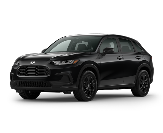 2027 Honda HR-V Sport in Crystal Black Pearl — front three-quarter view