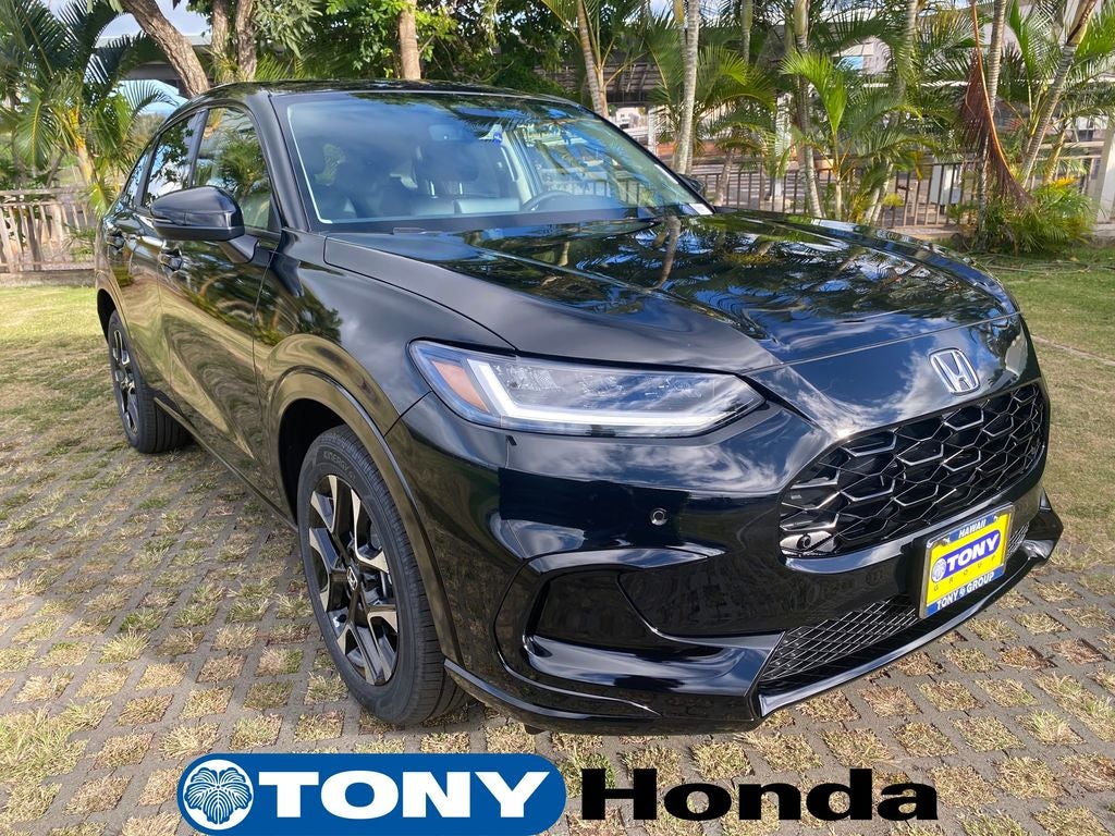 2027 Honda HR-V EX-L in Crystal Black Pearl — front three-quarter view
