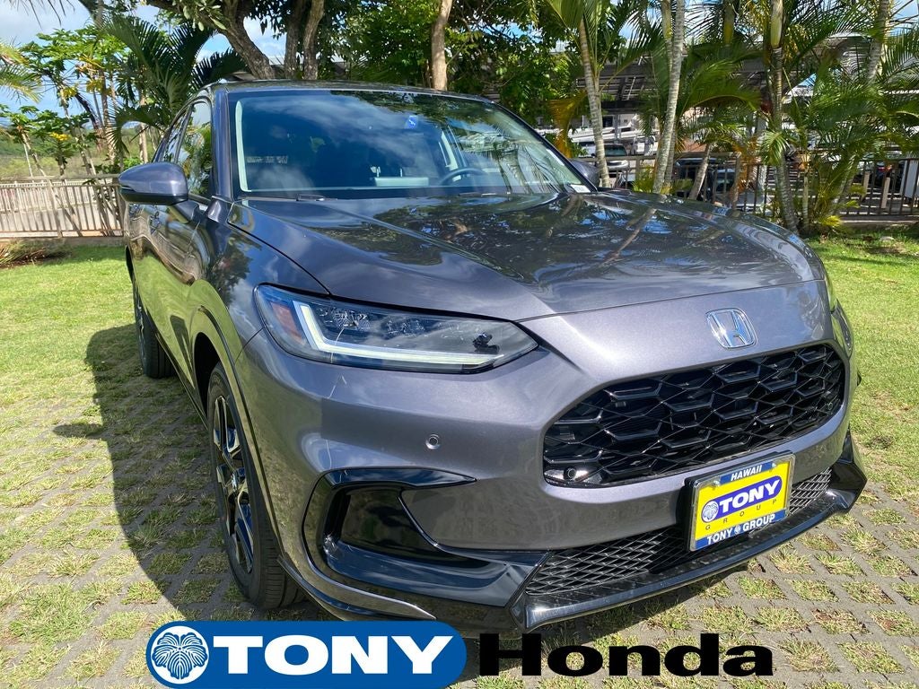 2027 Honda HR-V EX-L in Modern Steel Metallic — front three-quarter view