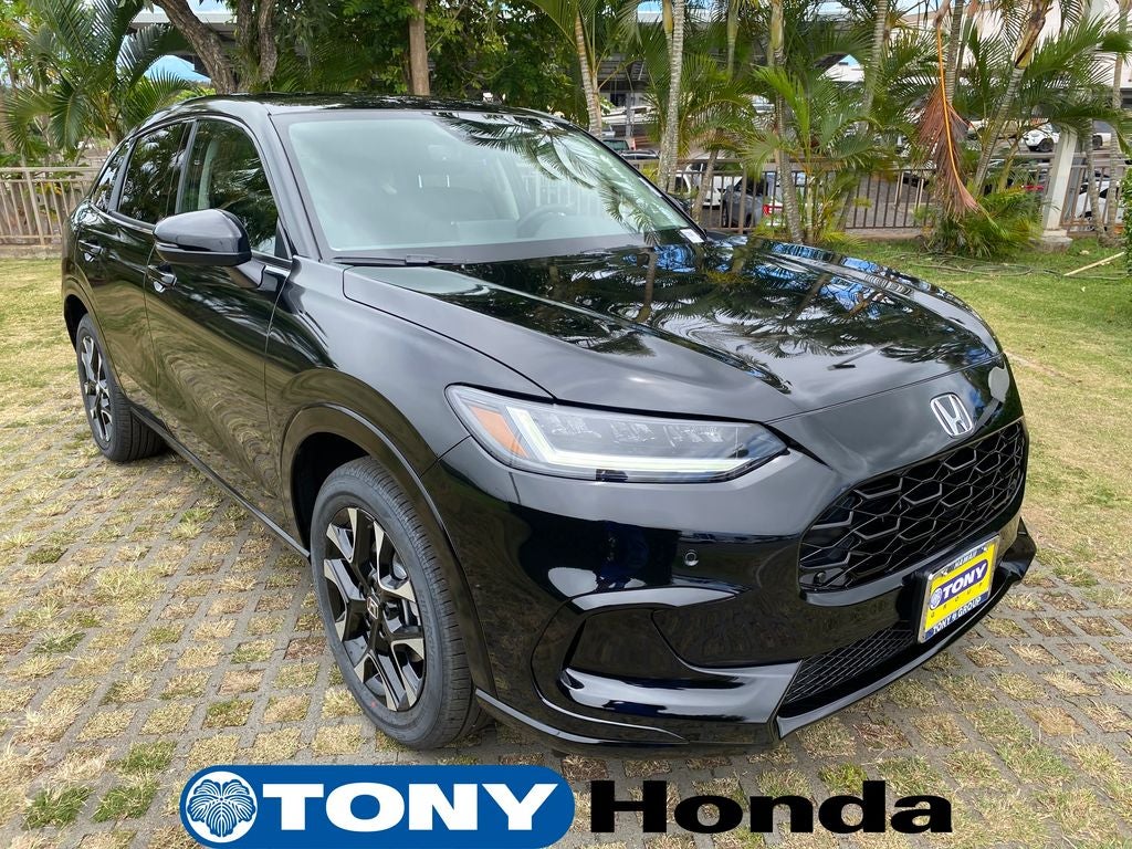 2027 Honda HR-V EX-L in Crystal Black Pearl — front three-quarter view