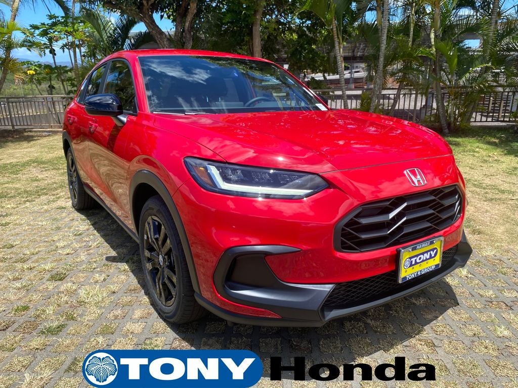 2027 Honda HR-V Sport in Milano Red — front three-quarter view