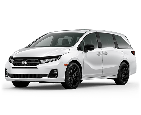 2026 Honda Odyssey Sport-L in Platinum White Pearl — front three-quarter view