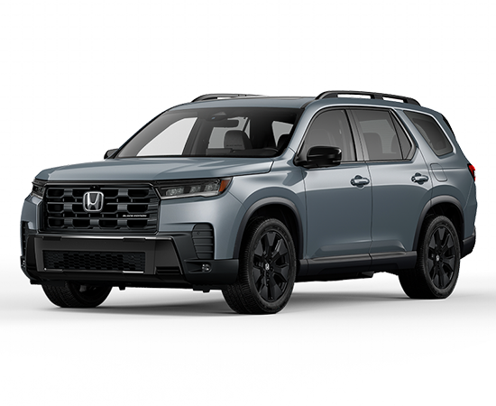 2026 Honda Pilot Black Edition in Sonic Gray Pearl — front three-quarter view