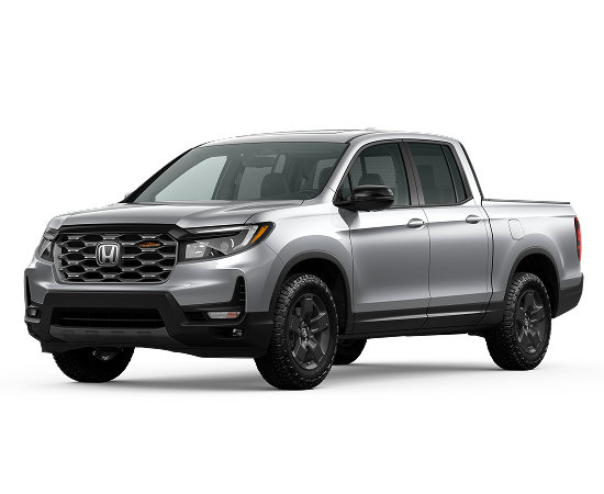 2026 Honda Ridgeline TrailSport in Solar Silver Metallic — front three-quarter view