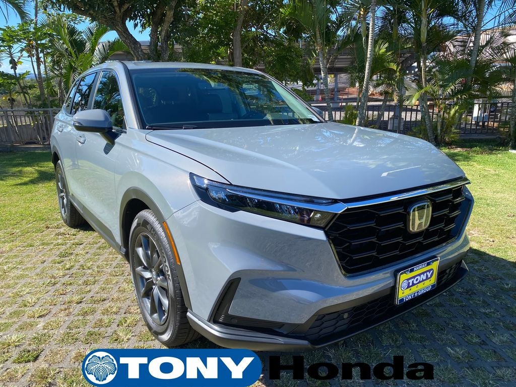 2026 Honda CR-V EX-L in Urban Gray Pearl — front three-quarter view
