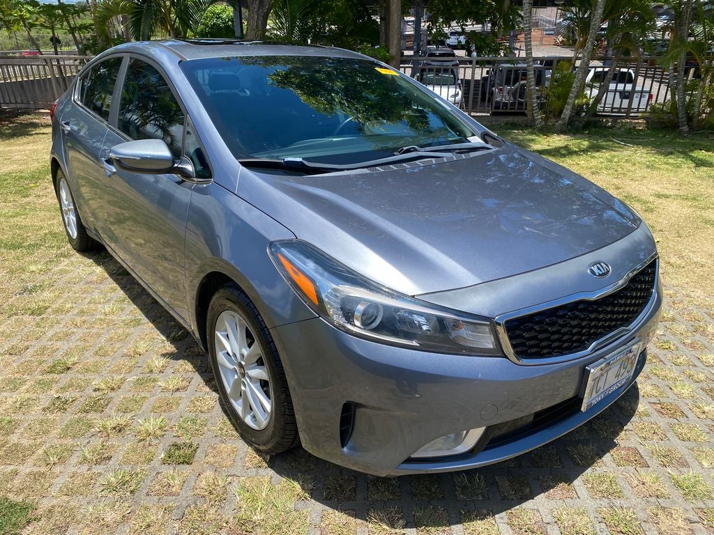 2017 Kia Forte S in Phantom Gray — front three-quarter view