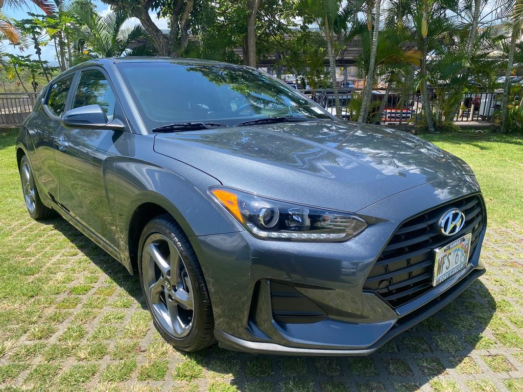 2020 Hyundai Veloster 2.0 in Thunder Gray — front three-quarter view