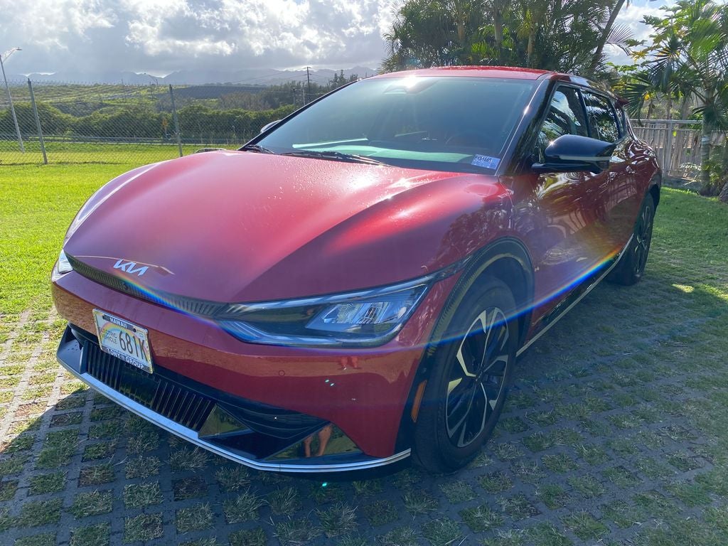 2022 Kia EV6 — rear three-quarter view