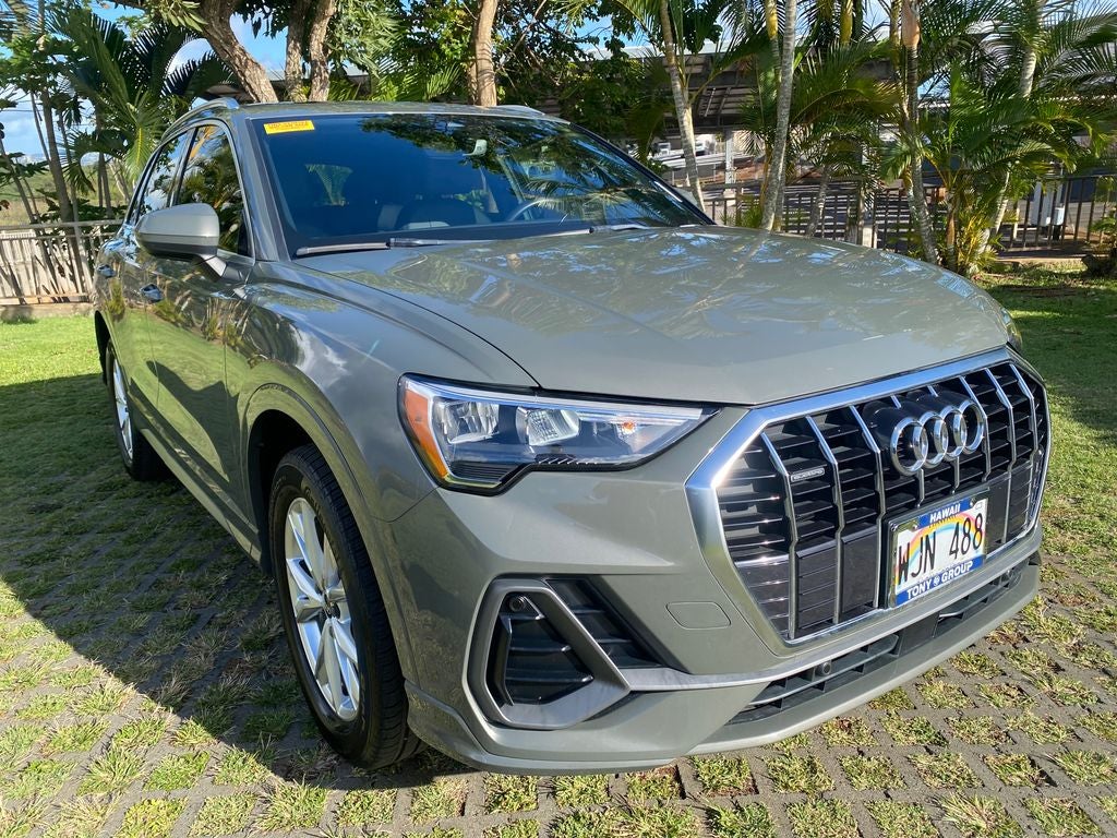 2022 Audi Q3 Premium S Line quattro in Gray Metallic — front three-quarter view
