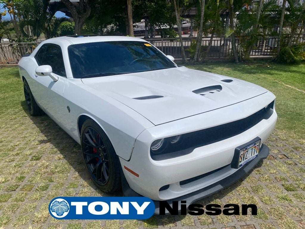 2016 Dodge Challenger SRT Hellcat in Ivory White Tri-Coat Pearl — front three-quarter view