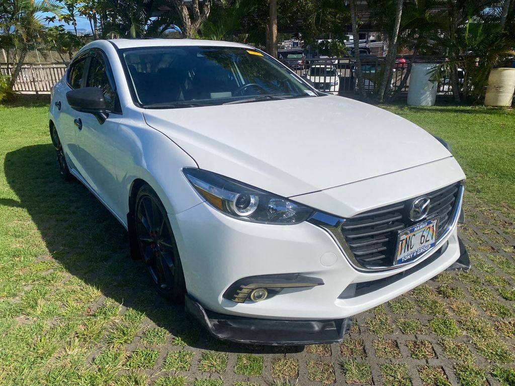 2018 Mazda Mazda3 Base in Snowflake White Pearl Mica — front three-quarter view